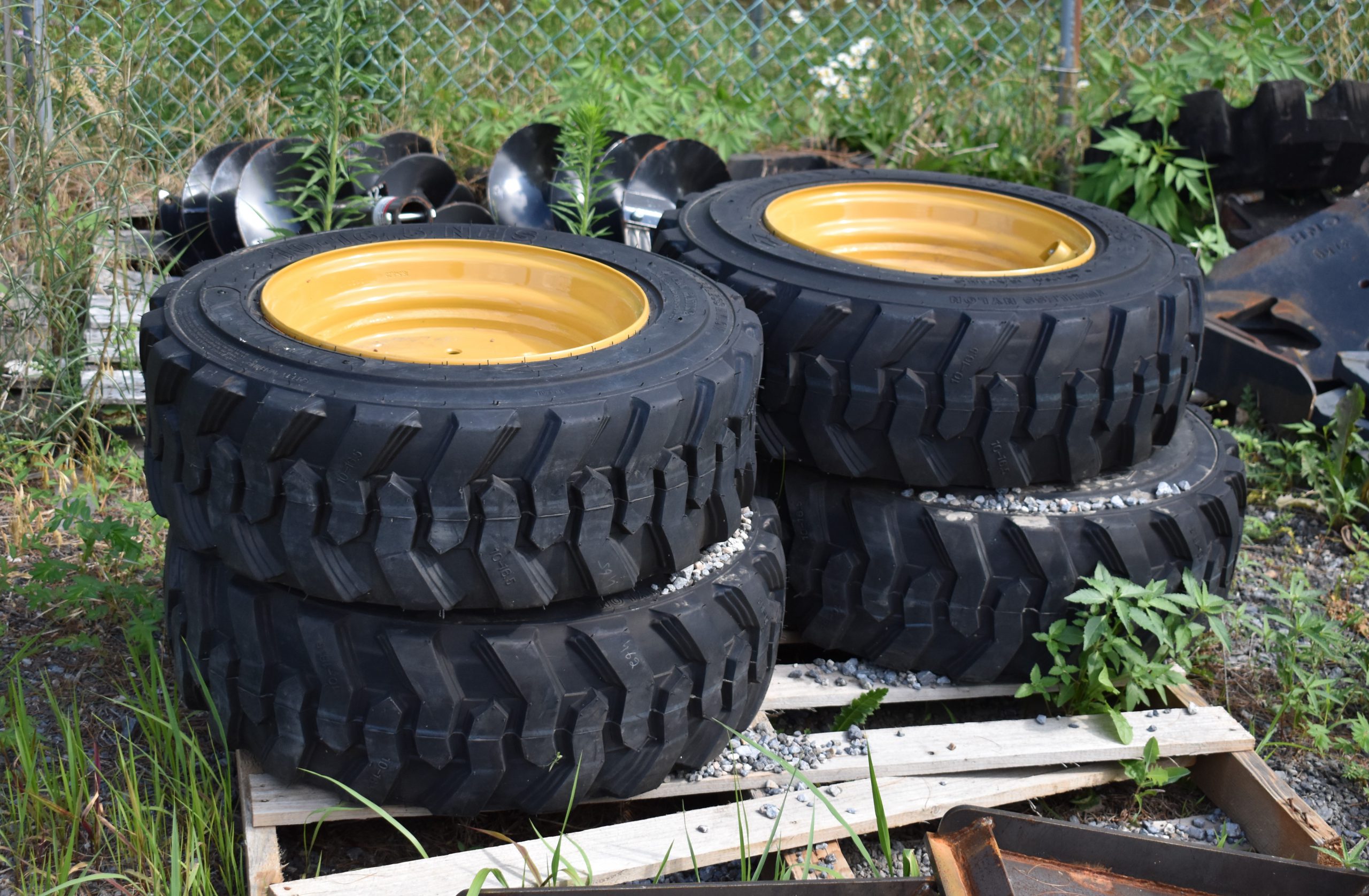 New Skid Steer Rims and Tires-image